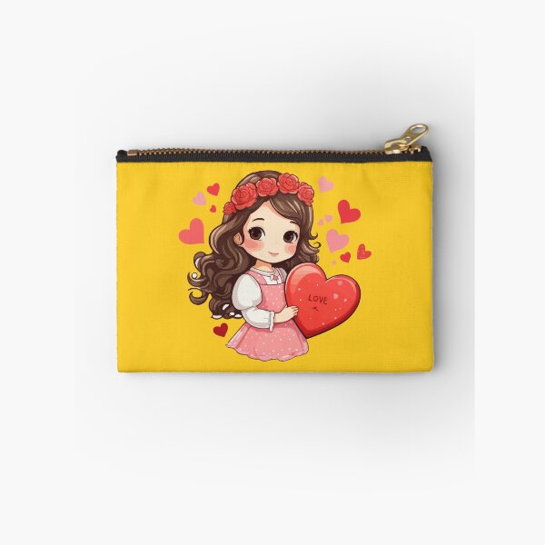 Item preview, Girl with hearts blushing designed and sold by StickerLab4.