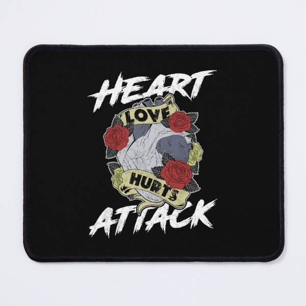 Item preview, Red and White Love Hurts Rose Heart Logo designed and sold by KumosBrand.