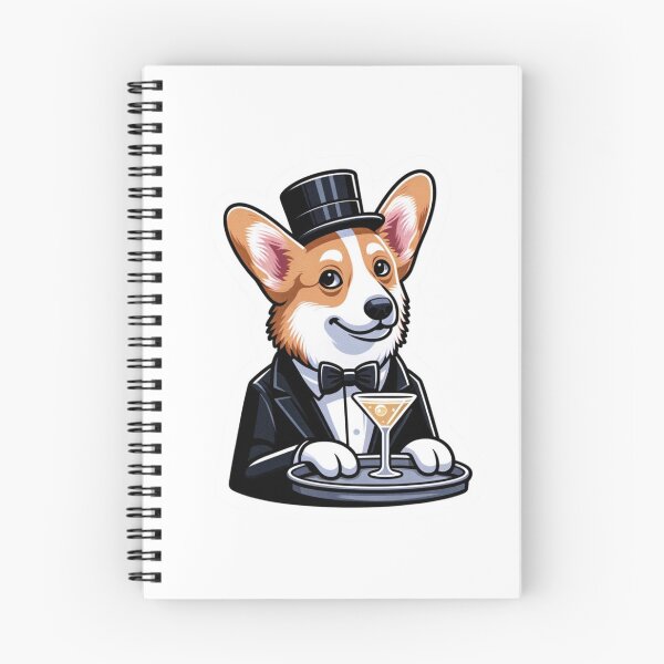 Item preview, Fancy Corgi Bartender mixing drinks designed and sold by BrinaandPops.