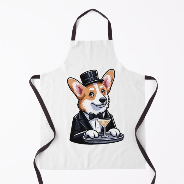 Item preview, Fancy Corgi Bartender mixing drinks designed and sold by BrinaandPops.