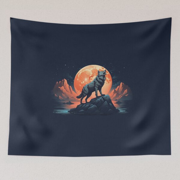 Item preview, Blood Moon Howl designed and sold by CoolWolfDesigns.