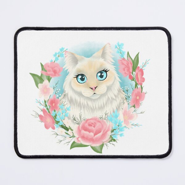 Item preview, Chrysanthamum the Cat in Flowers designed and sold by DaisySunDoodles.