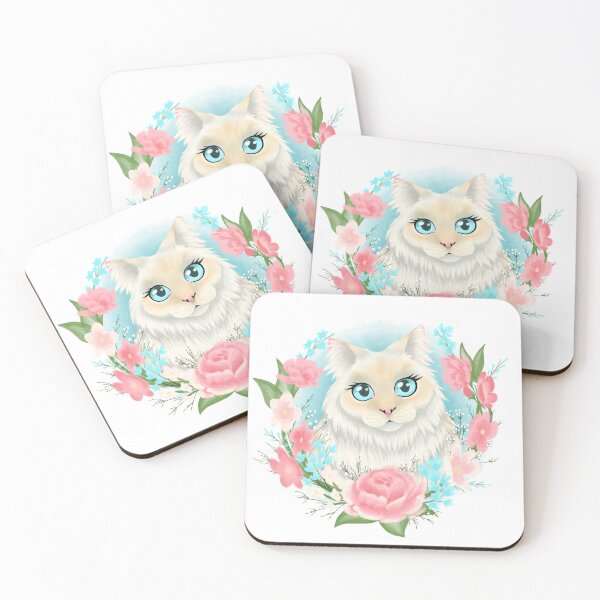 Item preview, Chrysanthamum the Cat in Flowers designed and sold by DaisySunDoodles.