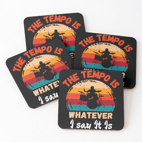 Item preview, The tempo is whatever I say It is - funny Vintage Sunset drummer  designed and sold by Micro-dose.