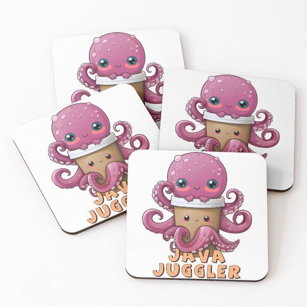 Item preview, Java Juggler - Cute Funny Kawaii Coffee Octopus designed and sold by JayCally.