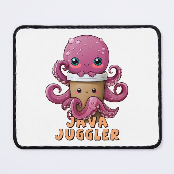Item preview, Java Juggler - Cute Funny Kawaii Coffee Octopus designed and sold by JayCally.