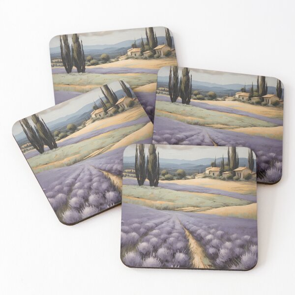 Item preview, The beautiful lavender fields in Provence, vintage oil painting designed and sold by CreativeSparkzz.