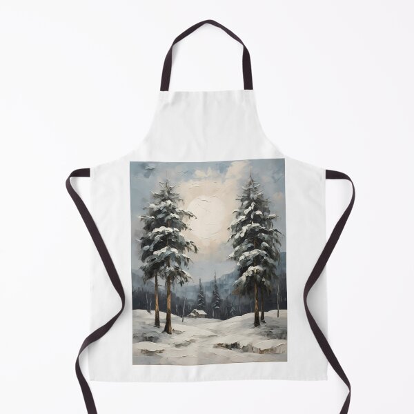 Item preview, A snowy landscape in the mountains, vintage oil painting designed and sold by CreativeSparkzz.