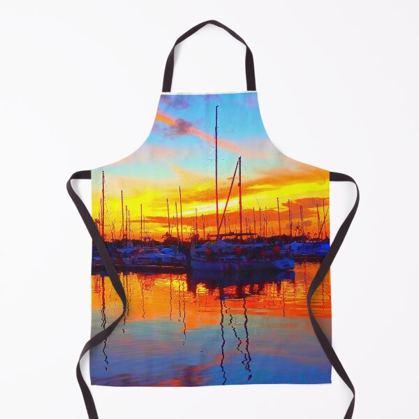 Item preview, Waikiki (Ala Wai) Boat Harbor/Marina at sunset designed and sold by R-F-B.