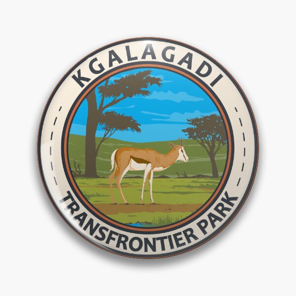 Item preview, Kgalagadi Transfrontier Park Travel Art Badge designed and sold by KrisSidDesigns.