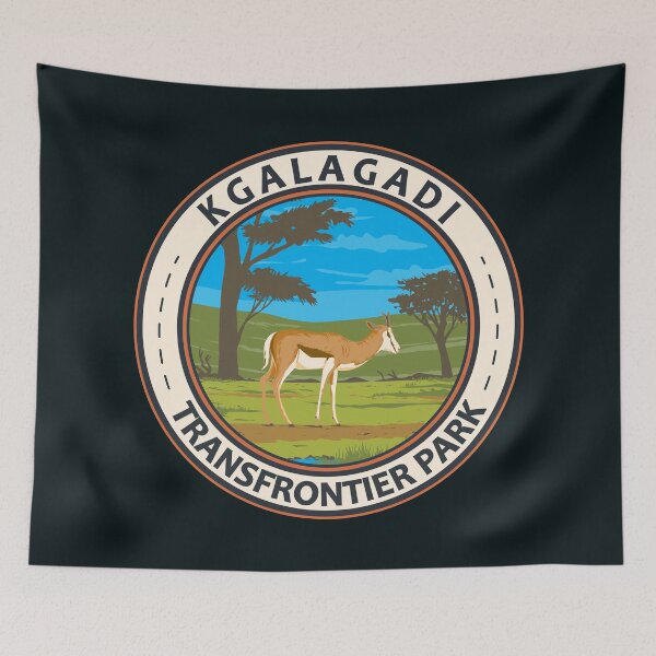 Item preview, Kgalagadi Transfrontier Park Travel Art Badge designed and sold by KrisSidDesigns.