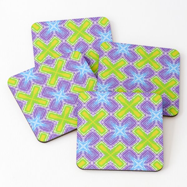 Item preview, The X Marks the Spot Purple Blue Green Abstracct designed and sold by Angelandspot.