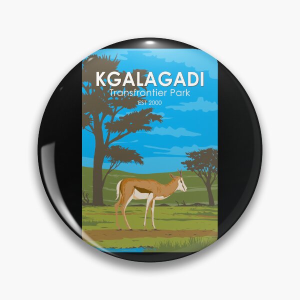 Item preview, Kgalagadi Transfrontier Park Travel Art Vintage designed and sold by KrisSidDesigns.