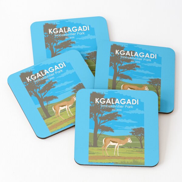 Item preview, Kgalagadi Transfrontier Park Travel Art Vintage designed and sold by KrisSidDesigns.