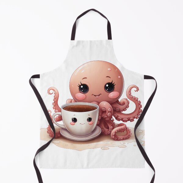 Item preview, Cute Funny Kawaii Coffee Cup Octopus designed and sold by JayCally.