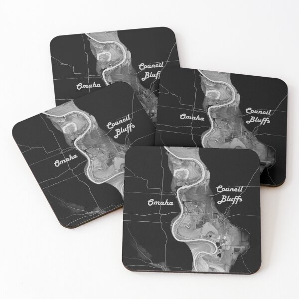 Item preview, Missouri River dividing Nebraska and Iowa, in negative designed and sold by DreamingBeetle.