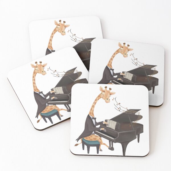 Item preview, linda jirafa con esmoquin tocando el piano designed and sold by tallka.