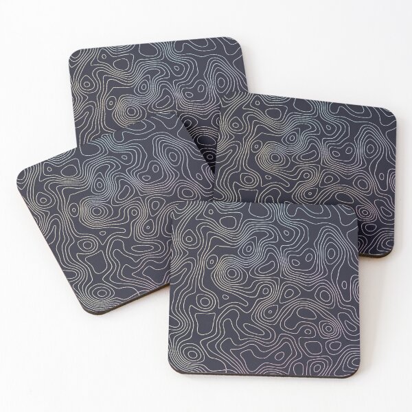 Item preview, Pastel topographic map designed and sold by SweetLog.