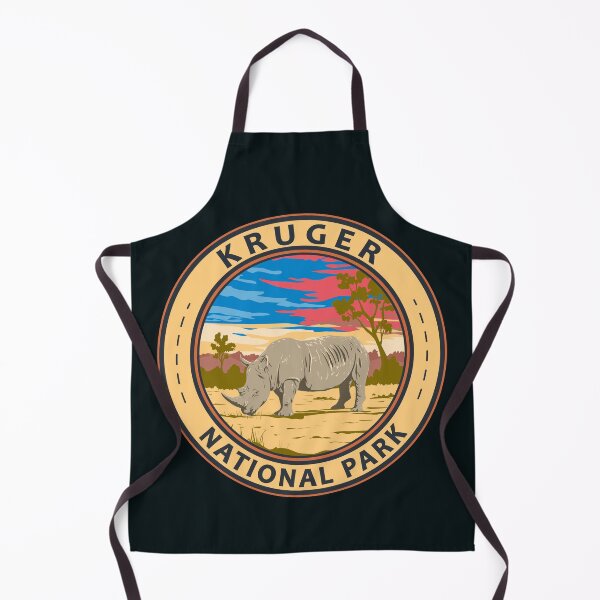 Item preview, Kruger National Park White Rhinoceros Travel Art Badge designed and sold by KrisSidDesigns.