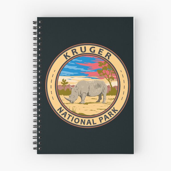 Item preview, Kruger National Park White Rhinoceros Travel Art Badge designed and sold by KrisSidDesigns.