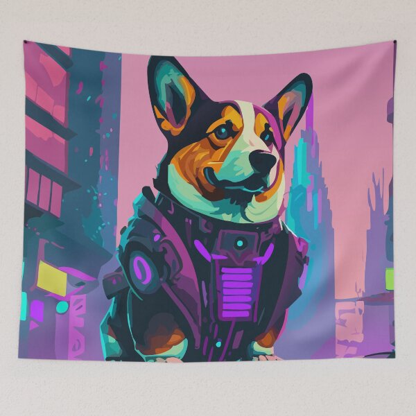 Item preview, Cyberpunk Corgi designed and sold by Corgi-at-night.