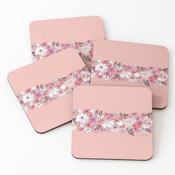Item preview, LACE FLOWER RIBBON in peach designed and sold by Hélène Carmona.