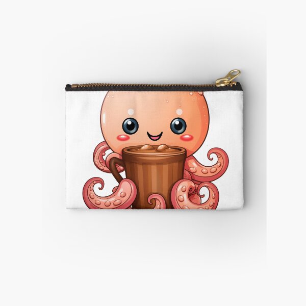 Item preview, Cute Funny Pink Kawaii Coffee Octopus designed and sold by JayCally.