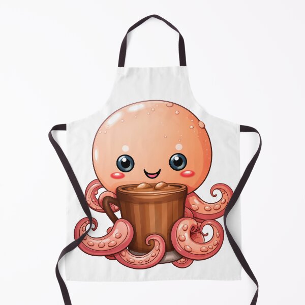 Item preview, Cute Funny Pink Kawaii Coffee Octopus designed and sold by JayCally.