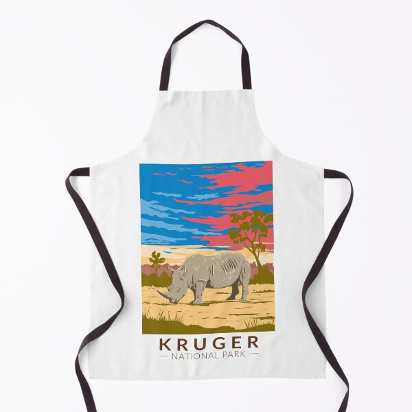 Item preview, Kruger National Park White Rhinoceros Travel Art Vintage designed and sold by KrisSidDesigns.