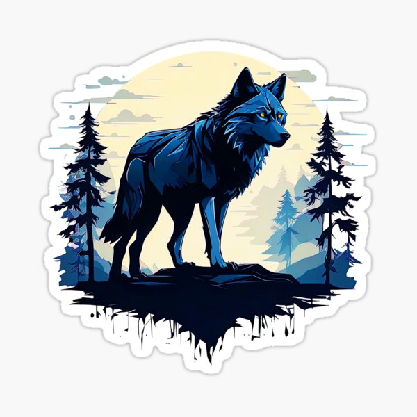 Majestic Lone Wolf 3 Sticker
