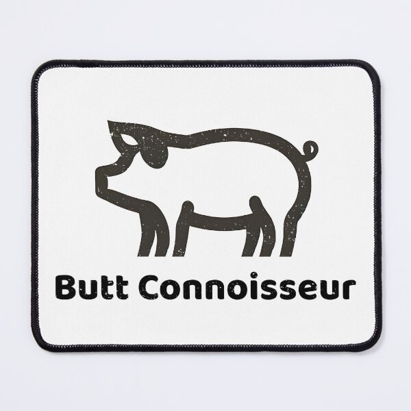Item preview, BBQ Humor - Pork and Puns Butt Connoisseur Design designed and sold by MnDShirts.