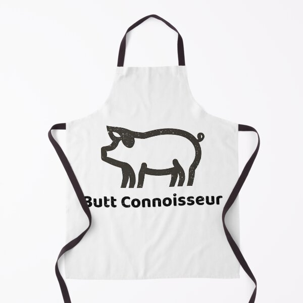 Artikelvorschau, BBQ-Humor – Pork and Puns Butt Connoisseur Design entworfen und verkauft von MnDShirts.