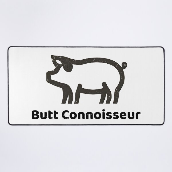Item preview, BBQ Humor - Pork and Puns Butt Connoisseur Design designed and sold by MnDShirts.