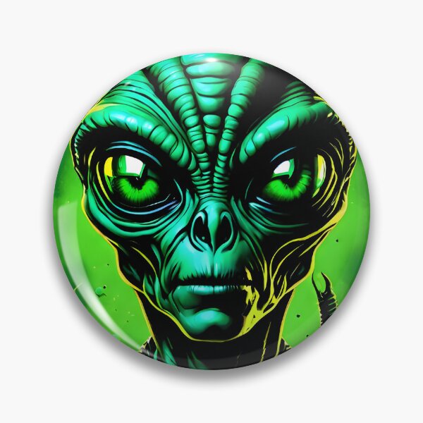 Item preview, Green Glowing 3D Alien with Big Head and Big Eyes designed and sold by DesignsGalore.