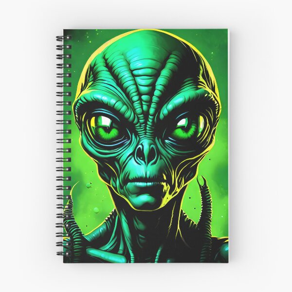 Item preview, Green Glowing 3D Alien with Big Head and Big Eyes designed and sold by DesignsGalore.