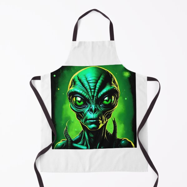 Item preview, Green Glowing 3D Alien with Big Head and Big Eyes designed and sold by DesignsGalore.