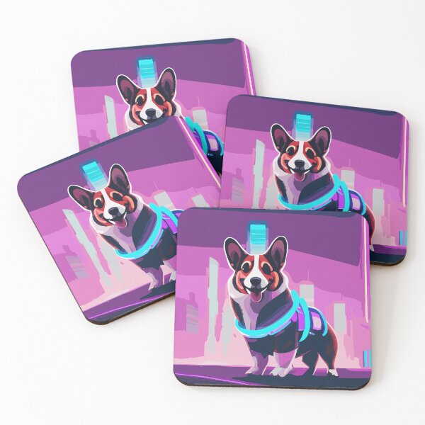 Item preview, Night Neon Corgi designed and sold by Corgi-at-night.