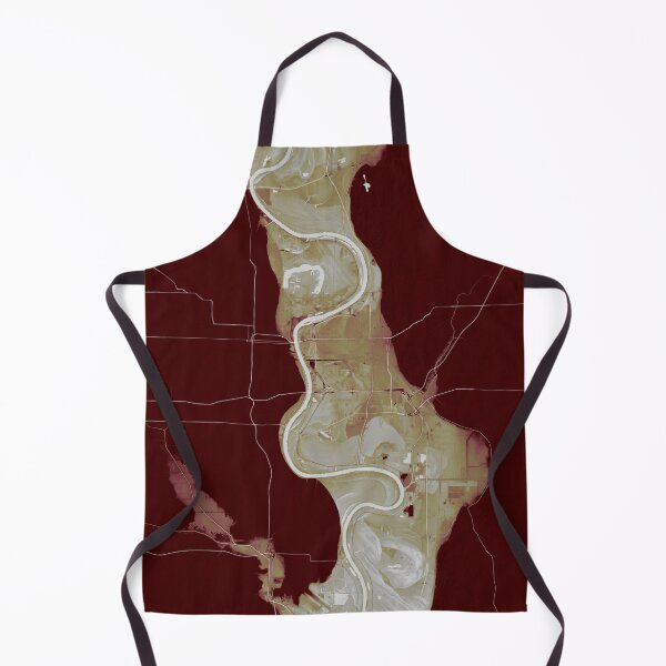 Item preview, Missouri River dividing Nebraska and Iowa, in 70's pumpkin couch designed and sold by DreamingBeetle.