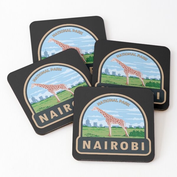 Item preview, Nairobi National Park Giraffe Travel Art designed and sold by KrisSidDesigns.
