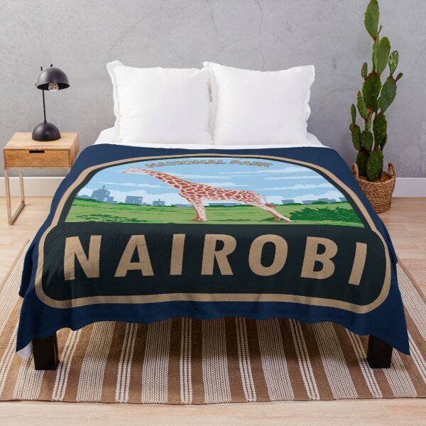 Item preview, Nairobi National Park Giraffe Travel Art designed and sold by KrisSidDesigns.