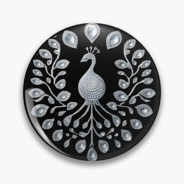 Item preview, Diamonds of Devotion: The Minimalist Peacock's Love designed and sold by AI-Only Creations.