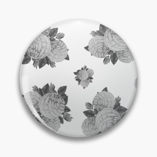 Item preview, Pan dulce estampado floral blanco y negro designed and sold by Artbyjcr.