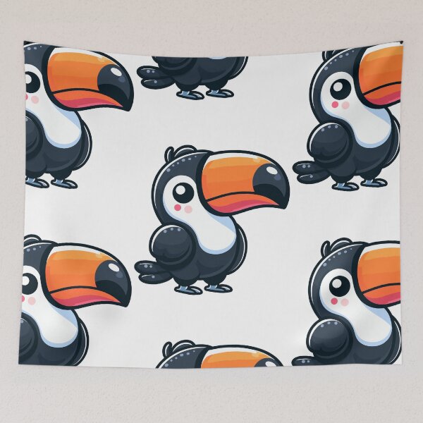 Item preview, Playful Toucan Cartoon designed and sold by ArtfulWeave.