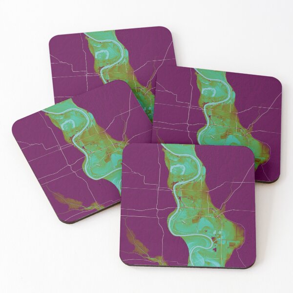 Item preview, Missouri River dividing Nebraska and Iowa, in tropical designed and sold by DreamingBeetle.