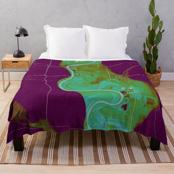 Item preview, Missouri River dividing Nebraska and Iowa, in tropical designed and sold by DreamingBeetle.