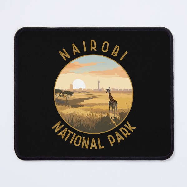 Item preview, Nairobi National Park Giraffe Retro Distressed Circle designed and sold by KrisSidDesigns.