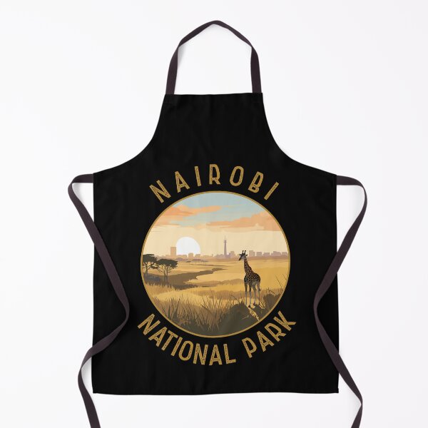 Item preview, Nairobi National Park Giraffe Retro Distressed Circle designed and sold by KrisSidDesigns.