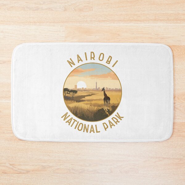 Item preview, Nairobi National Park Giraffe Retro Distressed Circle designed and sold by KrisSidDesigns.