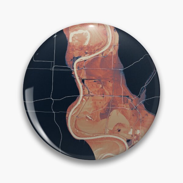 Item preview, Missouri River dividing Nebraska and Iowa, in Italian sunset designed and sold by DreamingBeetle.