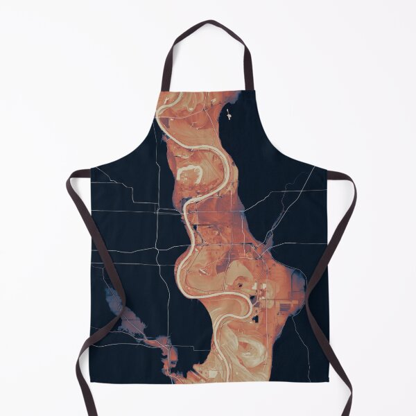 Item preview, Missouri River dividing Nebraska and Iowa, in Italian sunset designed and sold by DreamingBeetle.